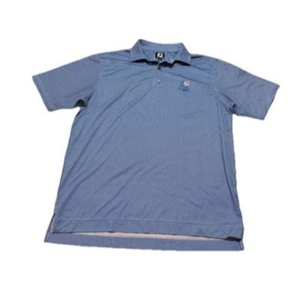 FootJoy Heather Lisle Houndstooth Self Collar Golf Polo Ko Olina Hawaii Medium
